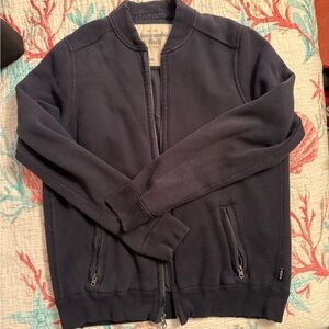 Abercrombie & Fitch Navy Zip-Up Bomber Jacket
